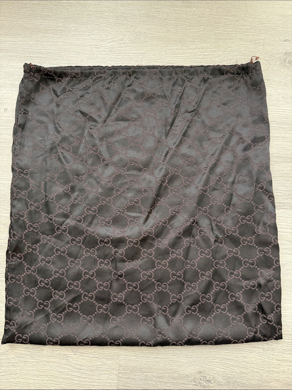 Gucci Brown Monogram Drawstring Dust Pouch
